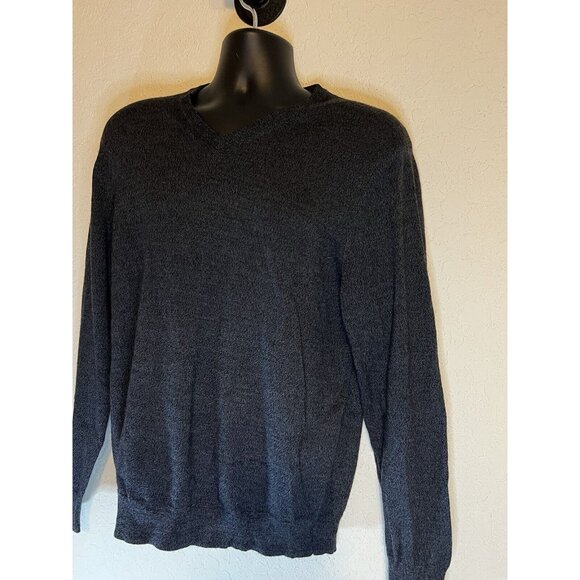 Calvin Klein Mens Merino Wool V Neck Sweater Gray Heather L - Picture 5 of 13